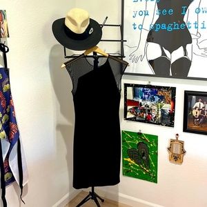 Sheer Shoulder LBD Cocktail Dress